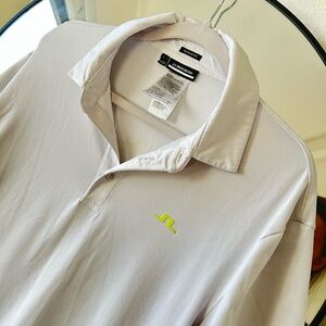 J.Lindeberg Men's Light Gray Polo Shirt